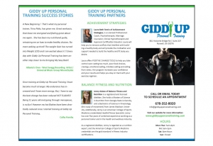 fitness trifold brochure design
